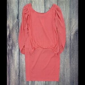 Foley + Corinna NWT Silk Holly Drape Dress in Coral
